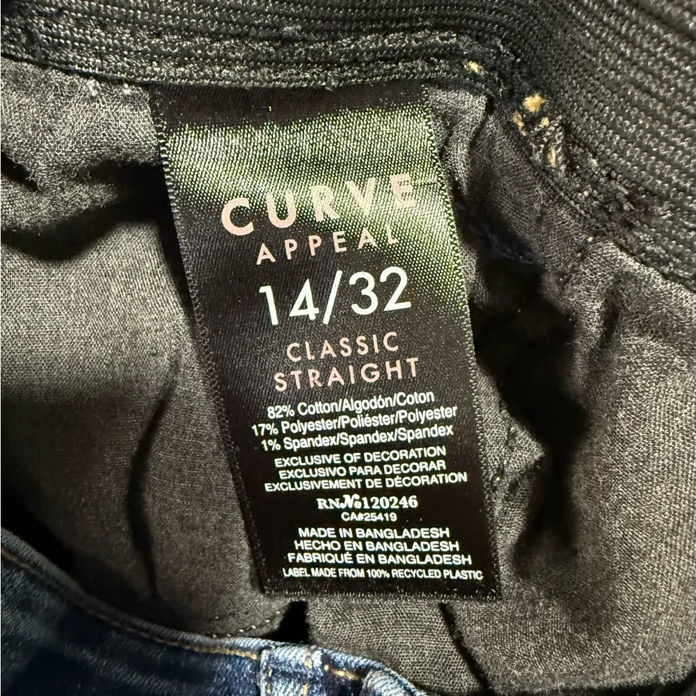 CURVE Appeal Women’s Jeans Straight Classic Plus Size Jeans Size 14 - Picture 7 of 8